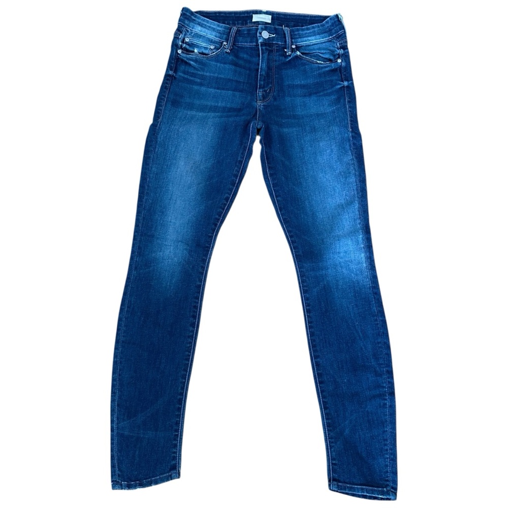 Mother Jeans The Looker Dark Wash Mid-rise Skinny Jean Blue Size 28 - Picture 2 of 10